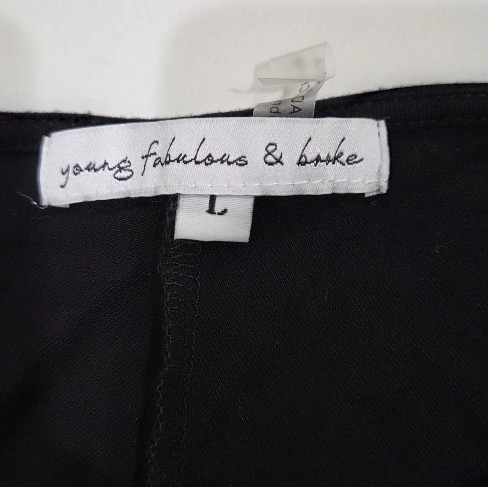 Young Fabulous & Broke Tulola Dress (L) Black Ruched Booty Cowl Draping Maxi - Picture 7 of 10